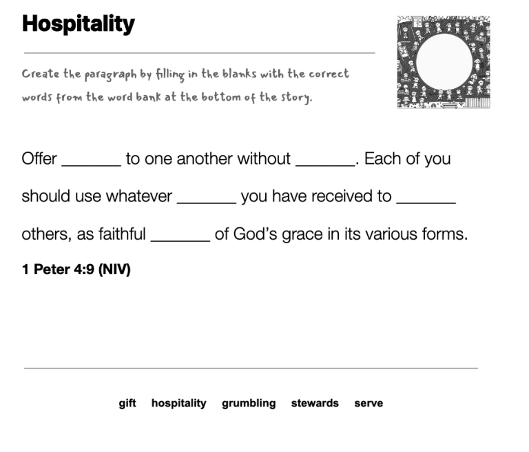 Hospitality fill-in-the-blank